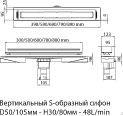 BERGES Wasserhaus Душевой лоток Top Stark 700 092050 хром глянец – фотография-9